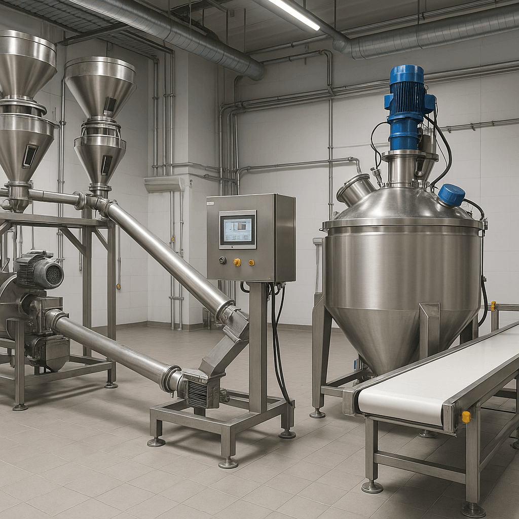 Photograph of Mixing automation in a modern industrial facility