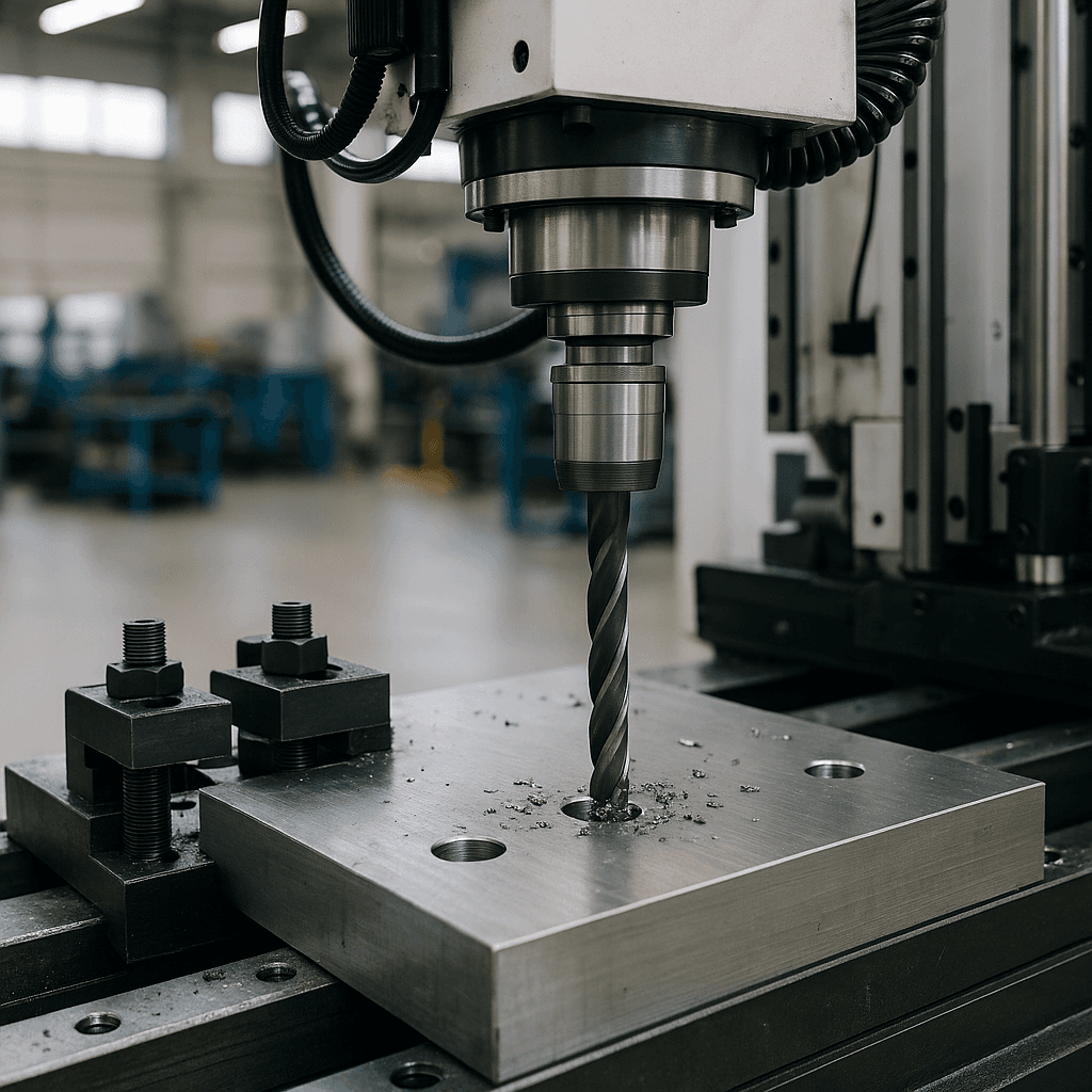 Photograph of Drilling automation in a modern industrial facility