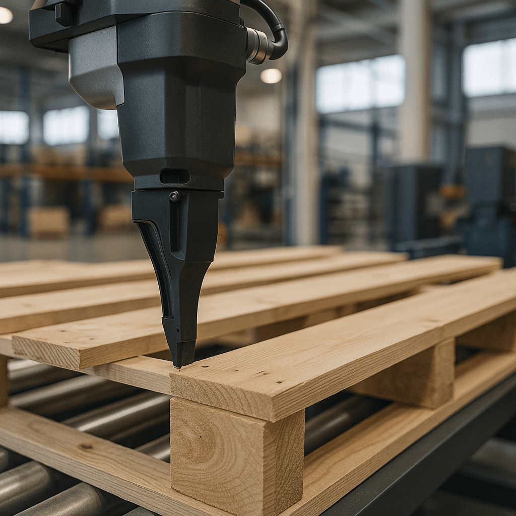 Photograph of Nailing & Stapling automation in a modern industrial facility