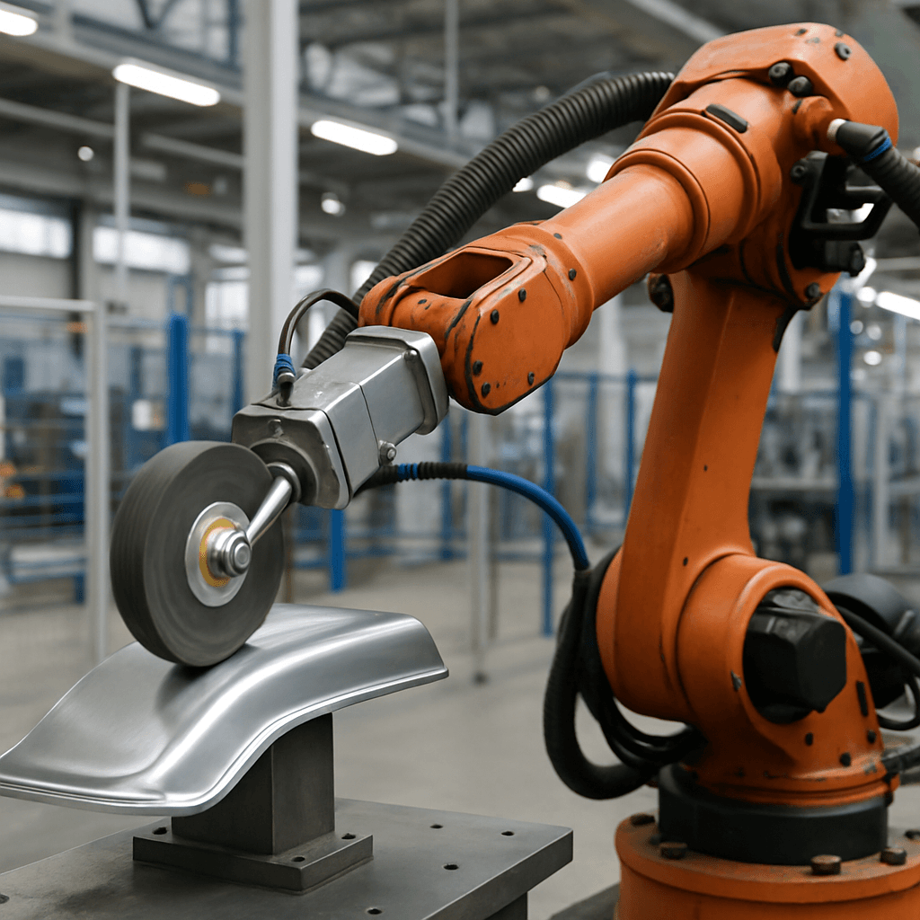 Photograph of Polishing automation in a modern industrial facility