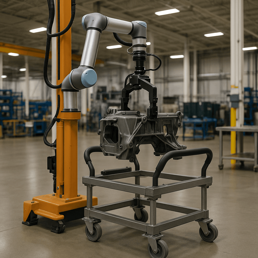 Photograph of Safety, Ergonomics & Operator Assist automation in a modern industrial facility